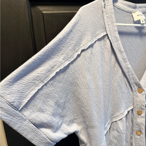 Henson Light Blue Button-Down Jumpsuit - Picture 2 of 9